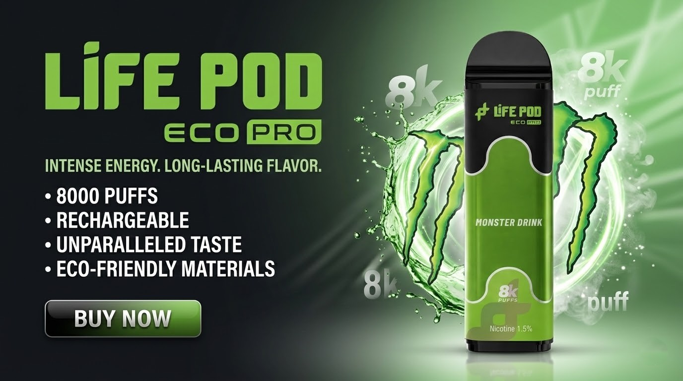 Banner Cartucho de recarga life pod monster drink