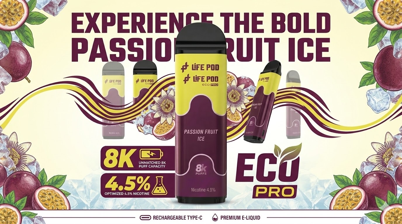 Banner Cartucho life pod passion fruit ice