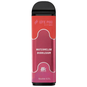 Cartucho De Recarga Life Pod 8000 Puffs Watermelon Bubblegum