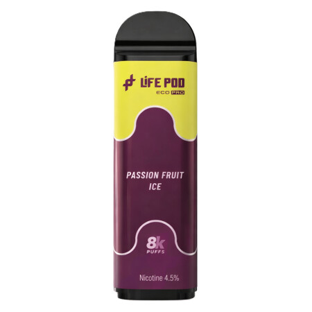 Cartucho De Recarga Life Pod 8000 Puffs Passion Fruit Ice