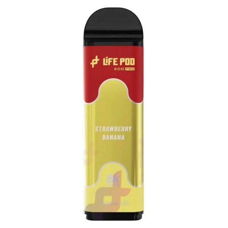 Cartucho De Recarga Life Pod 8000 Puffs Strawberry Banana