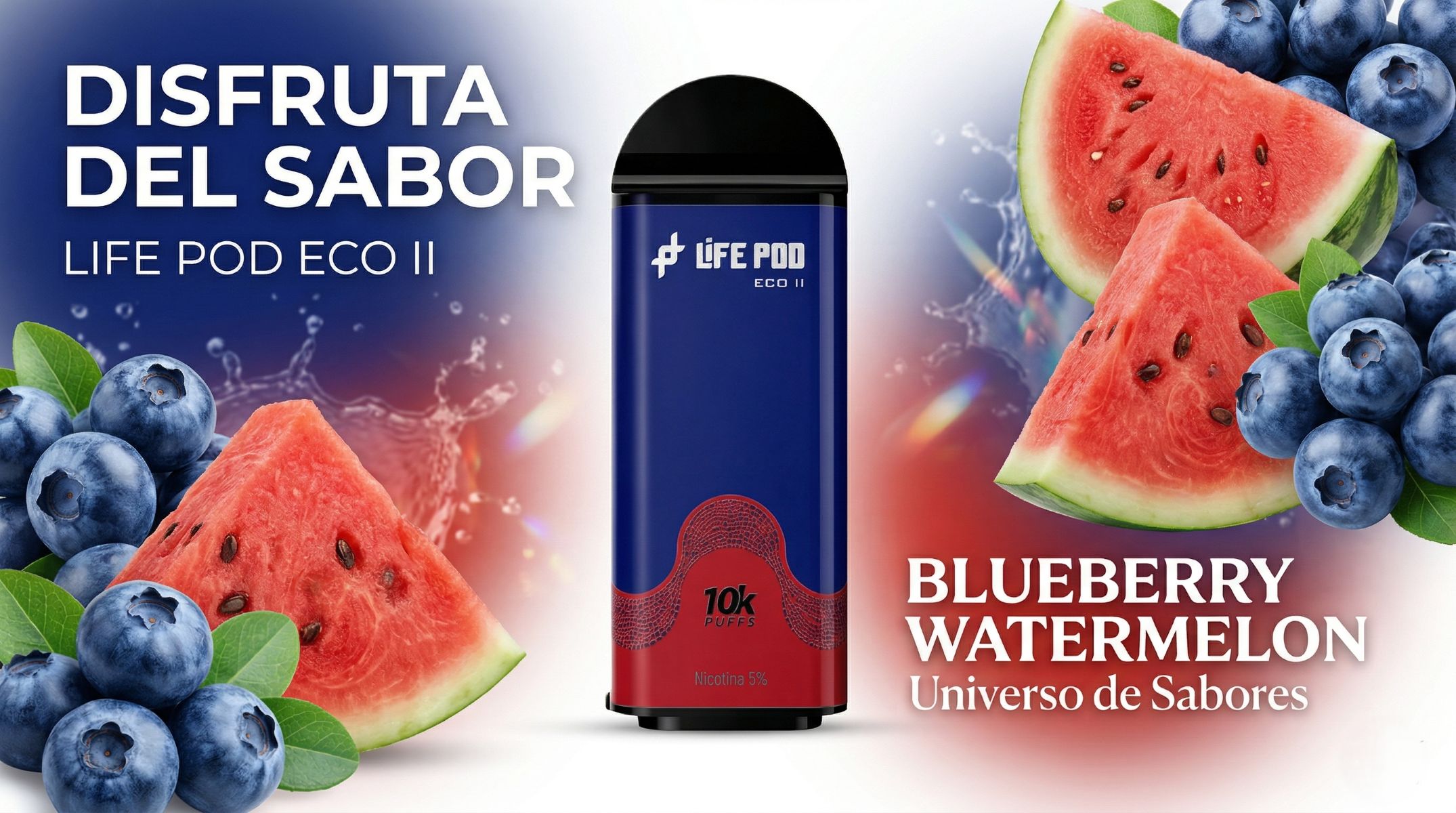 Cartucho De Recarga Life Pod Eco II 10000 Puffs Blueberry Watermelon 1 Banner Cartucho De Recarga Life Pod Eco II 10000 Puffs Blueberry Watermelon