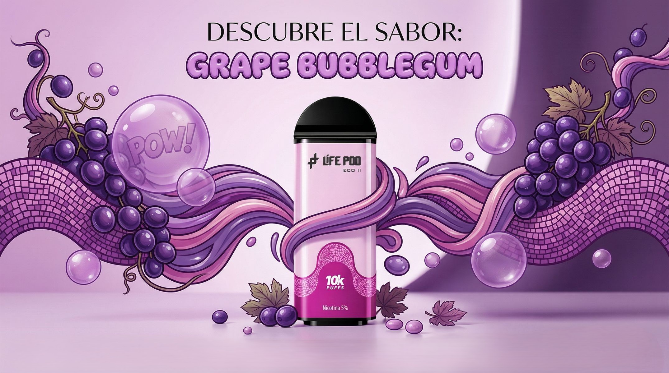 Cartucho De Recarga Life Pod Eco II 10000 Puffs Grape Bubblegum 1 Banner Cartucho De Recarga Life Pod Eco II 10000 Puffs Grape Bubblegum