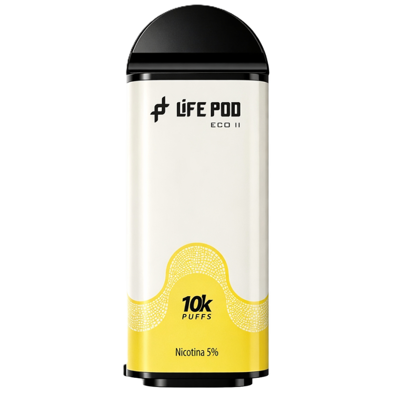 Cartucho De Recarga Life Pod Eco II 10000 Puffs Banana Custard