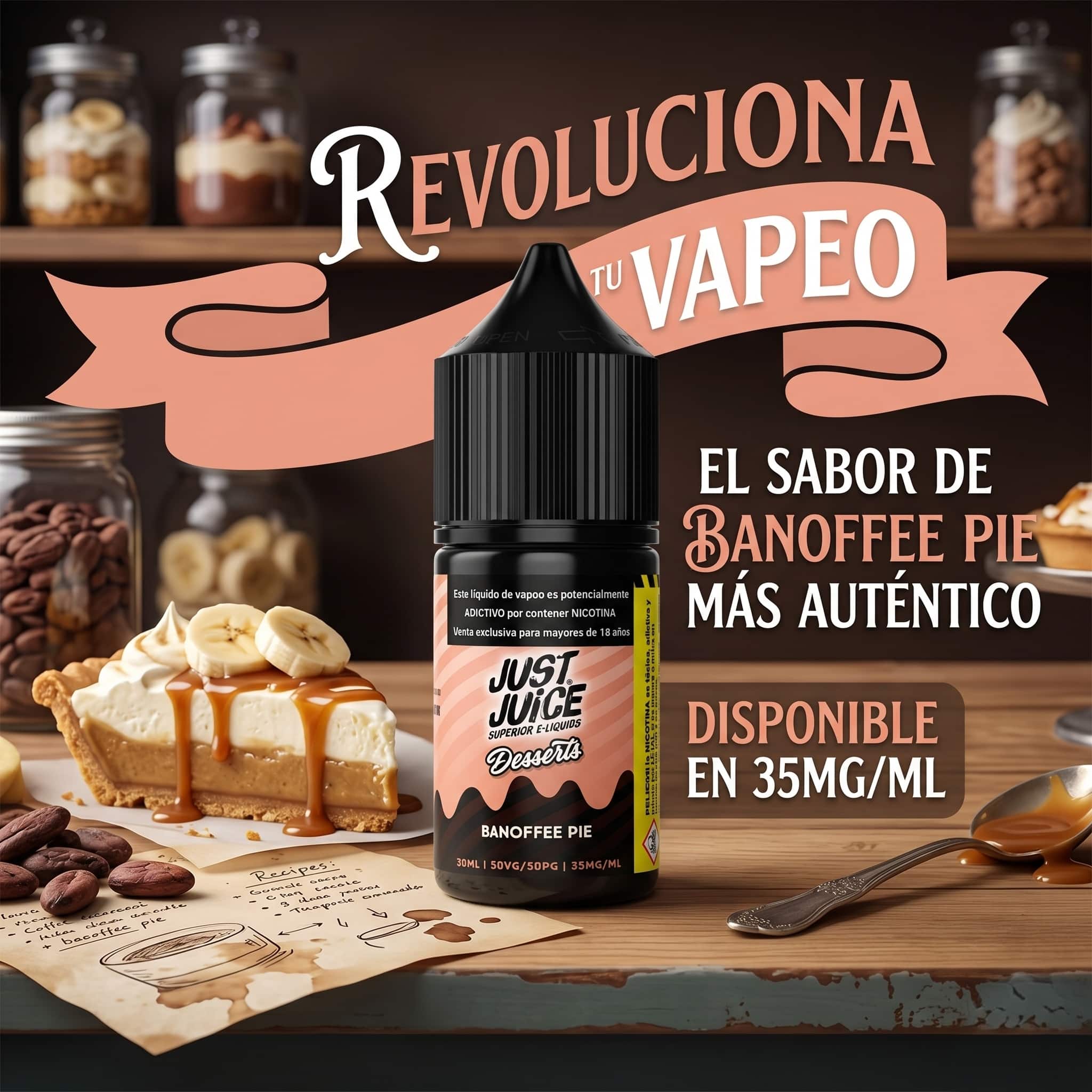 Just Juice Banoffee Pie Salt 30ml 1 Just Juice Banoffee Pie Salt 30ml Banner