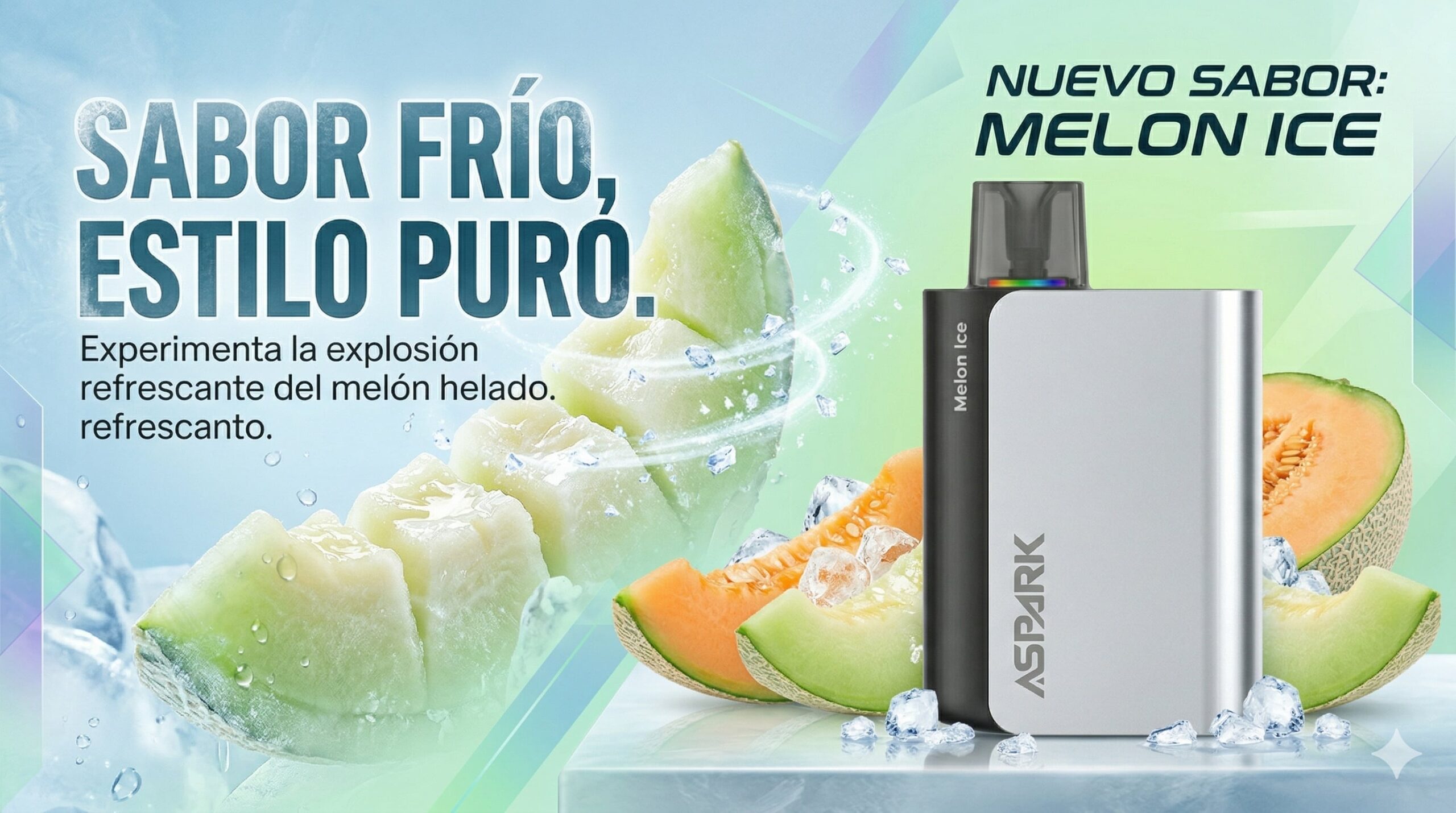 Aspark eMAG Kit 20000 Puffs Melon Ice 1 Vaporizador Aspark eMAG Kit 20000 Puffs Melon ice Banner scaled