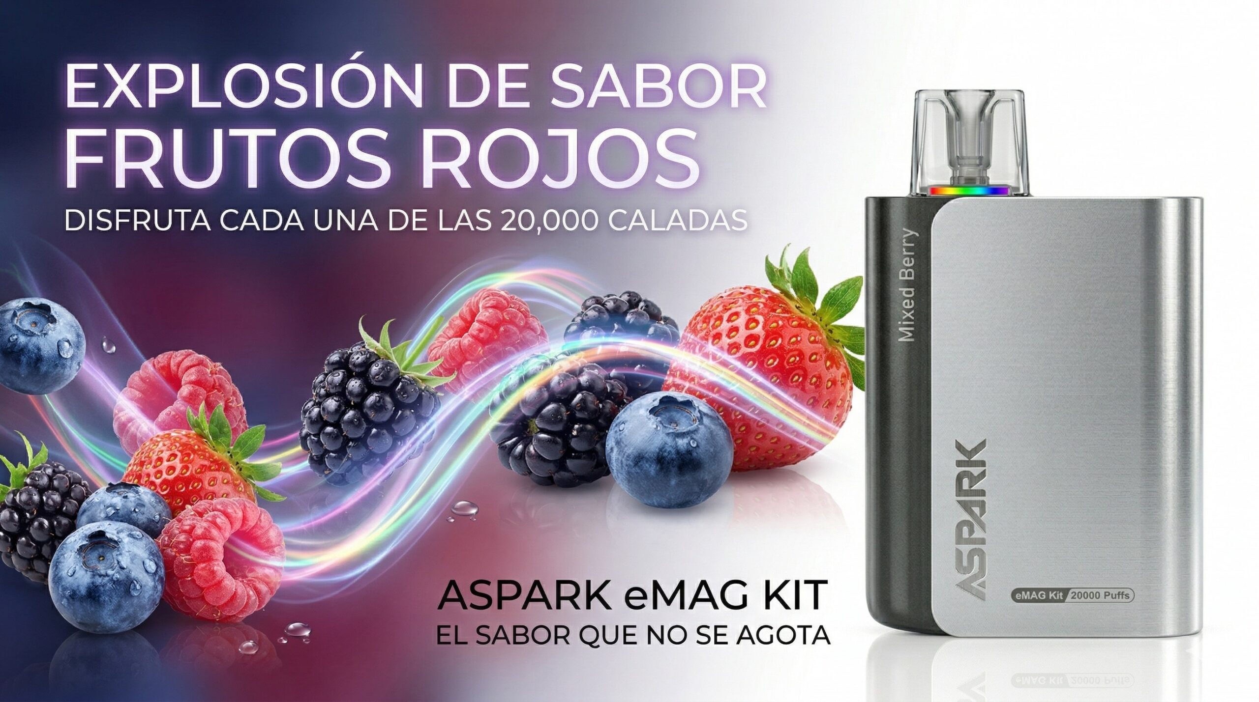 Vaporizador Aspark eMAG Kit 20000 Puffs Mixed berry banner scaled