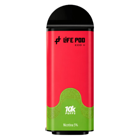 Cartucho De Recarga Life Pod Eco II de 10.000 Puffs Strawberry Kiwi