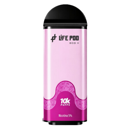 Cartucho De Recarga Life Pod Eco II 10000 Puffs Grape Bubblegum