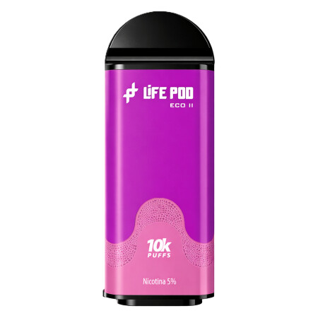 Cartucho De Recarga Life Pod Eco II de 10.000 Puffs Grape Ice