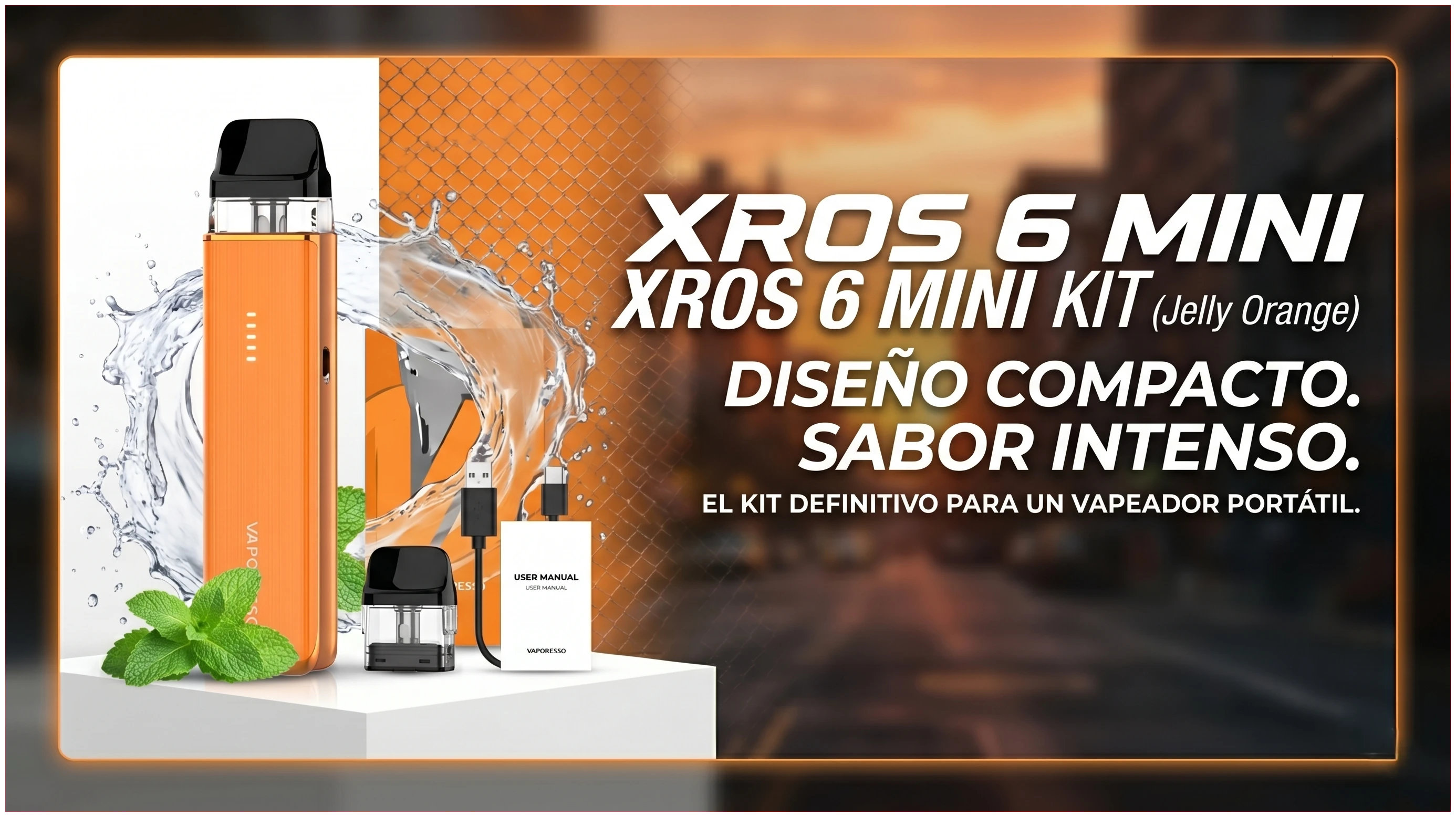 Vaporizador Vaporesso XROS 6 Mini Kit 1 Xros 6 Mini Banner 2 1
