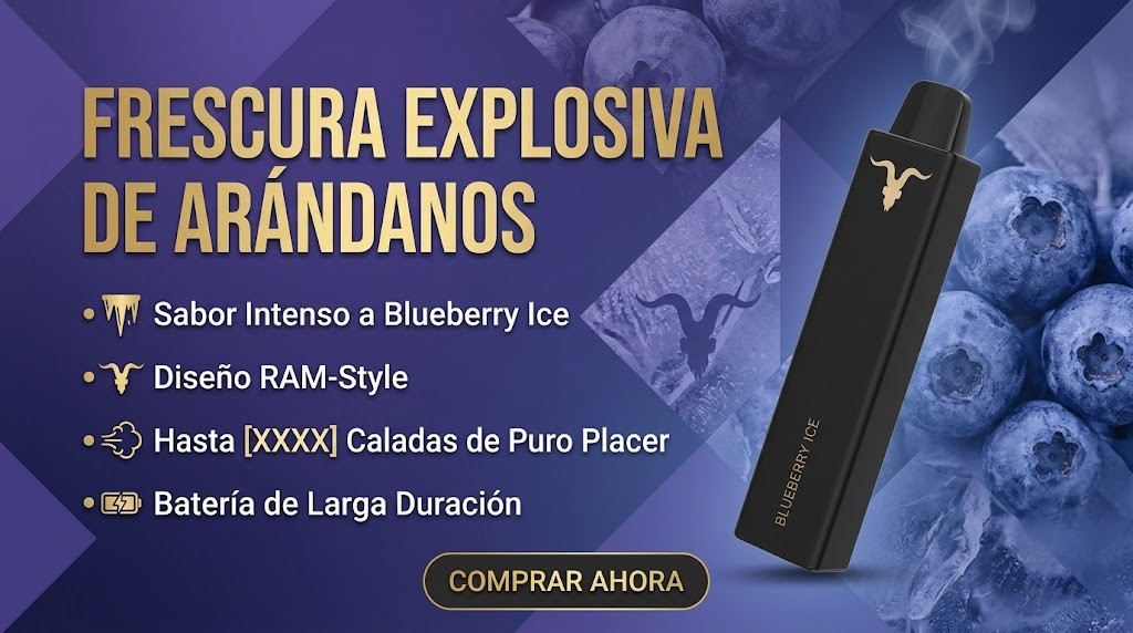 Vaporizador Desechable IGNITE V Nano Blueberry Ice 1500 Puffs 1 Banner Vaporizador Desechable IGNITE V Nano 1500 Puffs Blueberry Ice