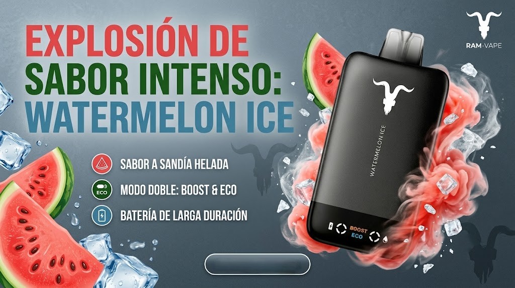 Vaporizador Desechable IGNITE V155 Ultra Slim Watermelon Ice 15.500 Puffs 1 Banner Vaporizador Desechable IGNITE V155 Ultra Slim Watermelon Ice