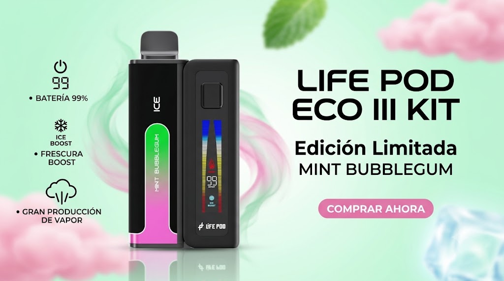 Vaporizador Life Pod Eco III Mint Bubblegum
