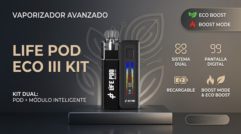 Vaporizador Life Pod Eco III Kit 1 Vaporizador Life Pod Eco III