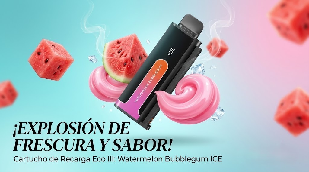 Cartucho De Recarga Life Pod Eco III Watermelon Bubblegum 20000 Puffs 1 Banner Cartucho De Recarga Life Pod Eco III watermelon bubblegum
