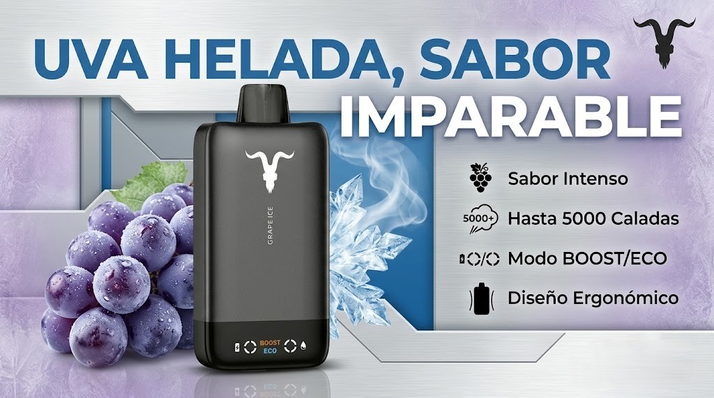 IGNITE V155 Ultra Slim Grape Ice 15.500 Puffs 1 Banner Vaporizador Desechable IGNITE V155 Ultra Slim Grape Ice