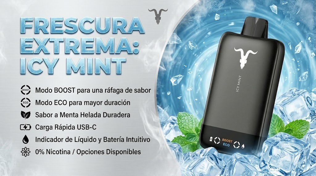 IGNITE V155 Ultra Slim Icy Mint 15.500 Puffs 1 Banner Vaporizador Desechable IGNITE V155 Ultra Slim Icy Mint