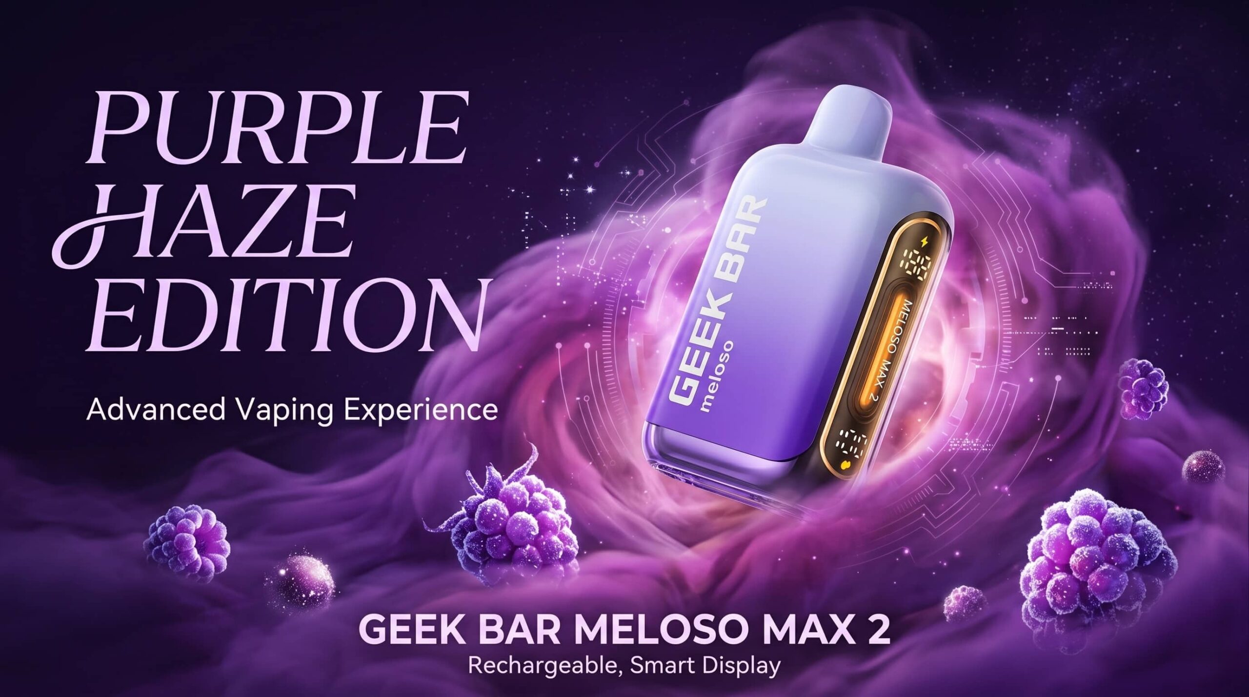 Geek Bar Meloso Max 2 12000 Puffs Purple Haze 1 Meloso Max 2 Purple Haze 1 scaled