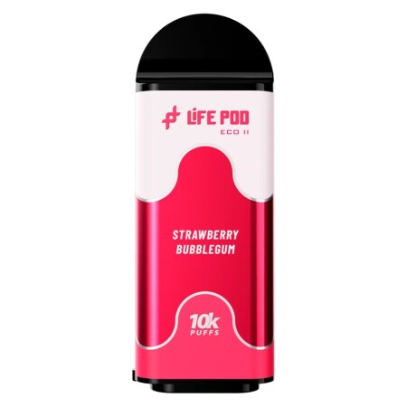 Cartucho De Recarga Life Pod Eco II 10000 Puffs Strawberry Bubblegum