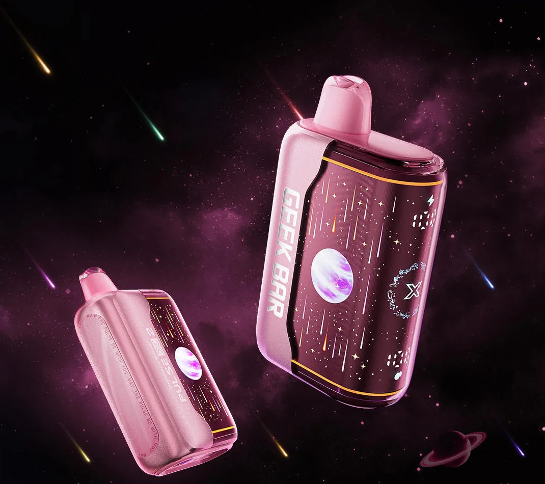 Geek Bar Pulse X 2 de 50.000 Puffs Strawberry B-Burst junto a su caja