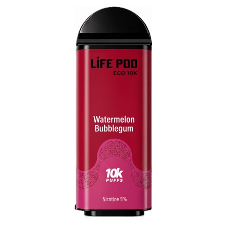 Cartucho De Recarga Life Pod Eco II 10000 Puffs Watermleon Bubblegum.